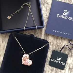 Swarovski Heart Necklace with encrusted Crystals